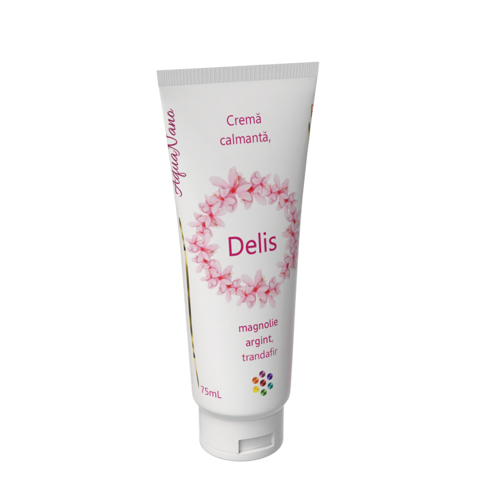 Delis, cremă nutritivă calmantă, cu extract de magnolie, aur și argint, 75ml