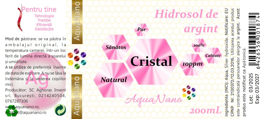 Hidrosol de argint Cristal, 10ppm - imagine 6