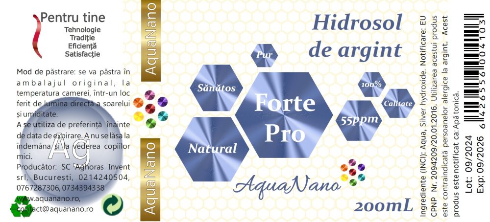 Hidrosol de argint Forte Pro, 55ppm - imagine 6