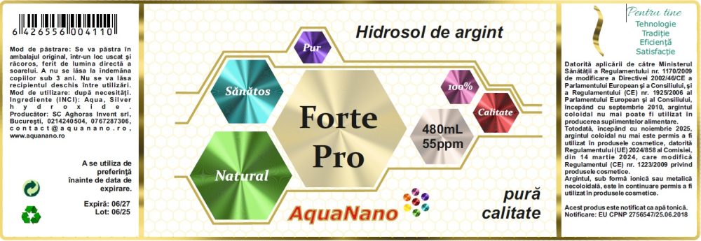 Hidrosol de argint Forte Pro, 55ppm - imagine 4