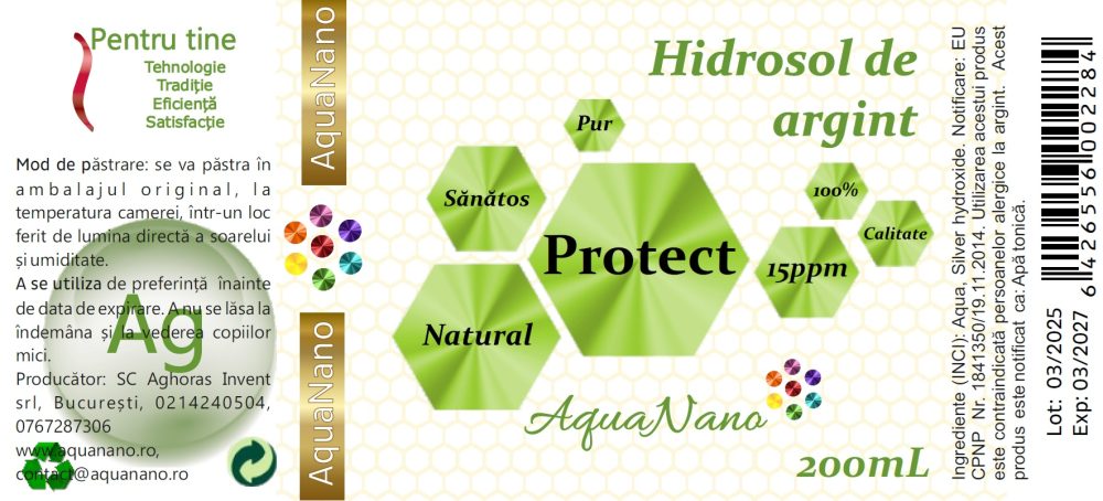 Hidrosol de argint, Protect, 15ppm - imagine 6