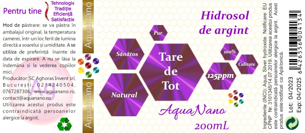 Hidrosol de argint TareDeTot, 125ppm - imagine 6