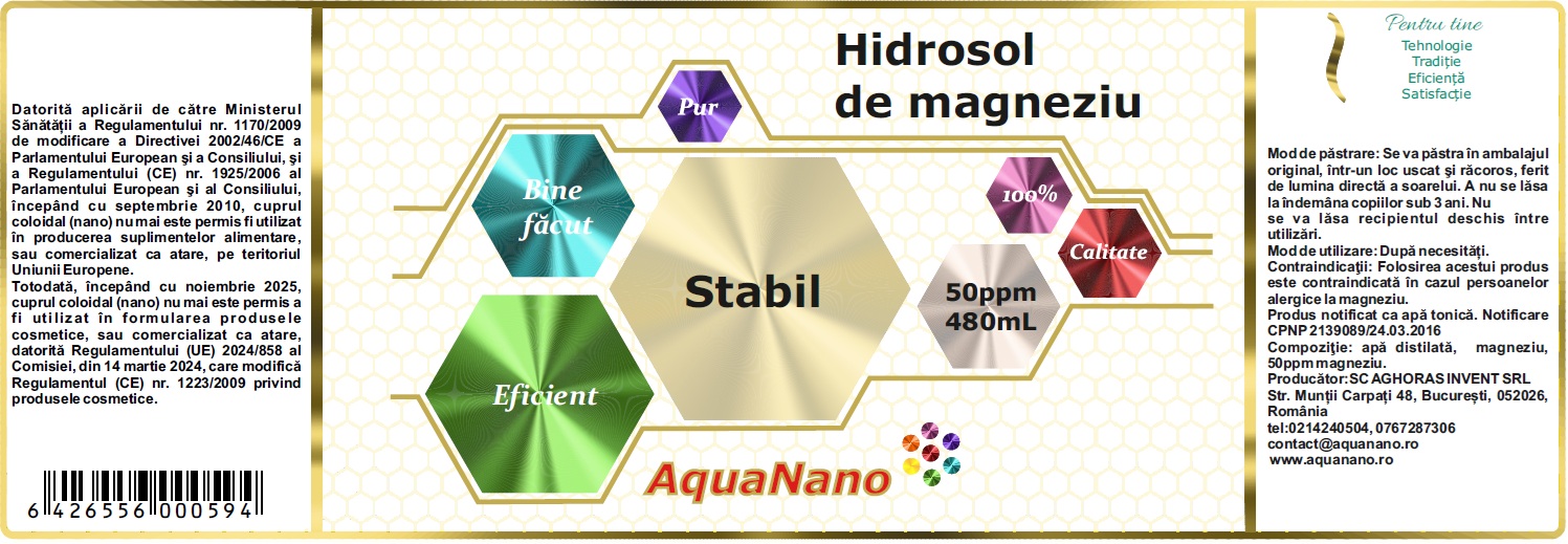 Hidrosol de magneziu, Stabil, 50ppm - imagine 2