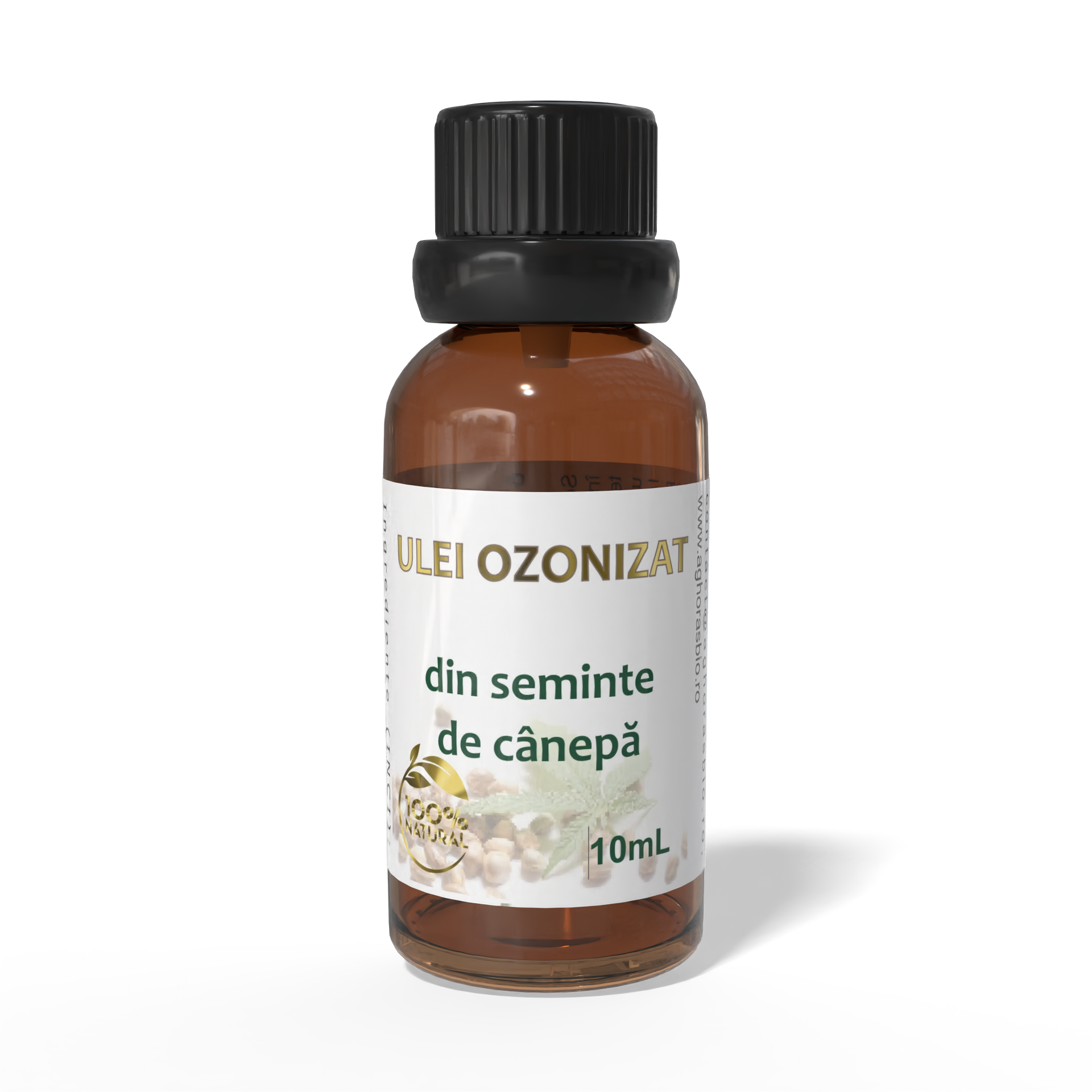 Ulei ozonizat din semințe de cânepă, OzonIQ, 10/100mL - imagine 4