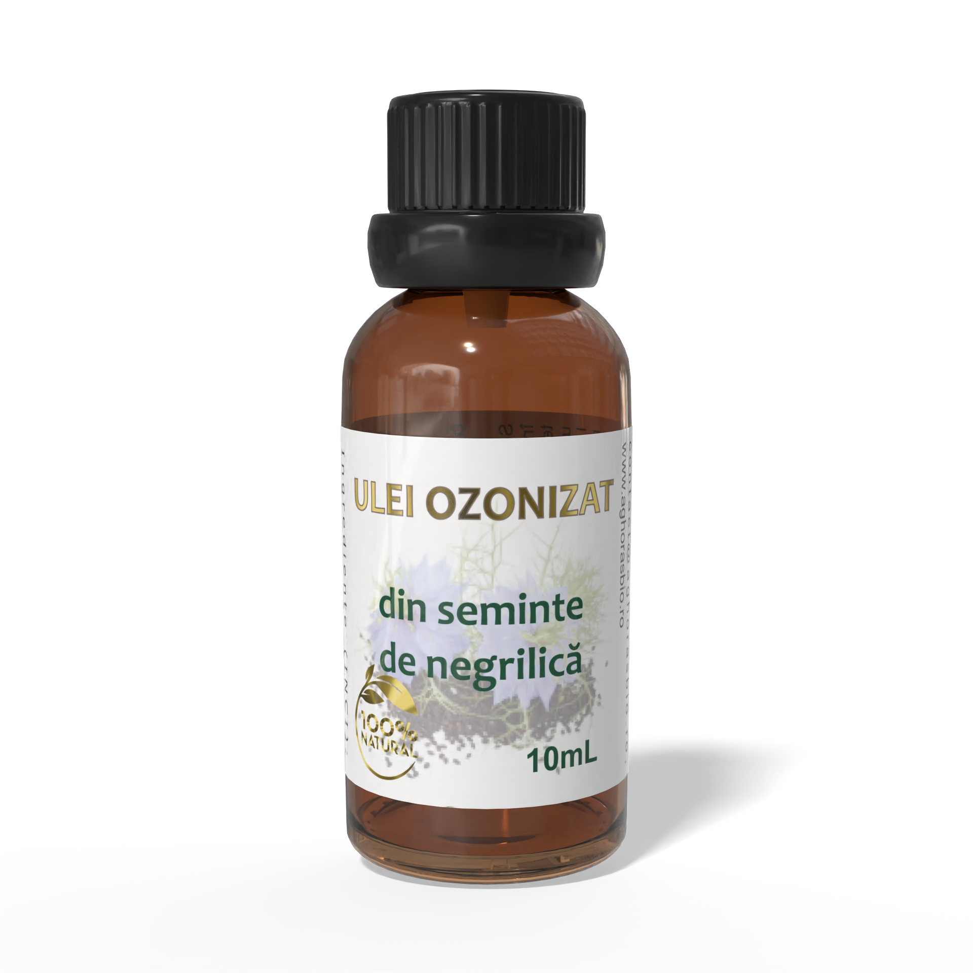 Ulei ozonizat din semințe de negrilică, OzonIQ, 10/100mL - imagine 3