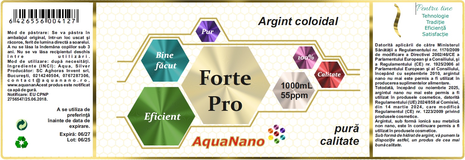 Argint coloidal Forte Pro, 55ppm - imagine 2