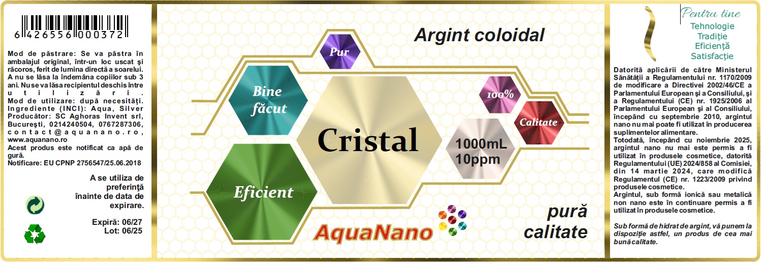 Argint coloidal Cristal, 10ppm - imagine 2