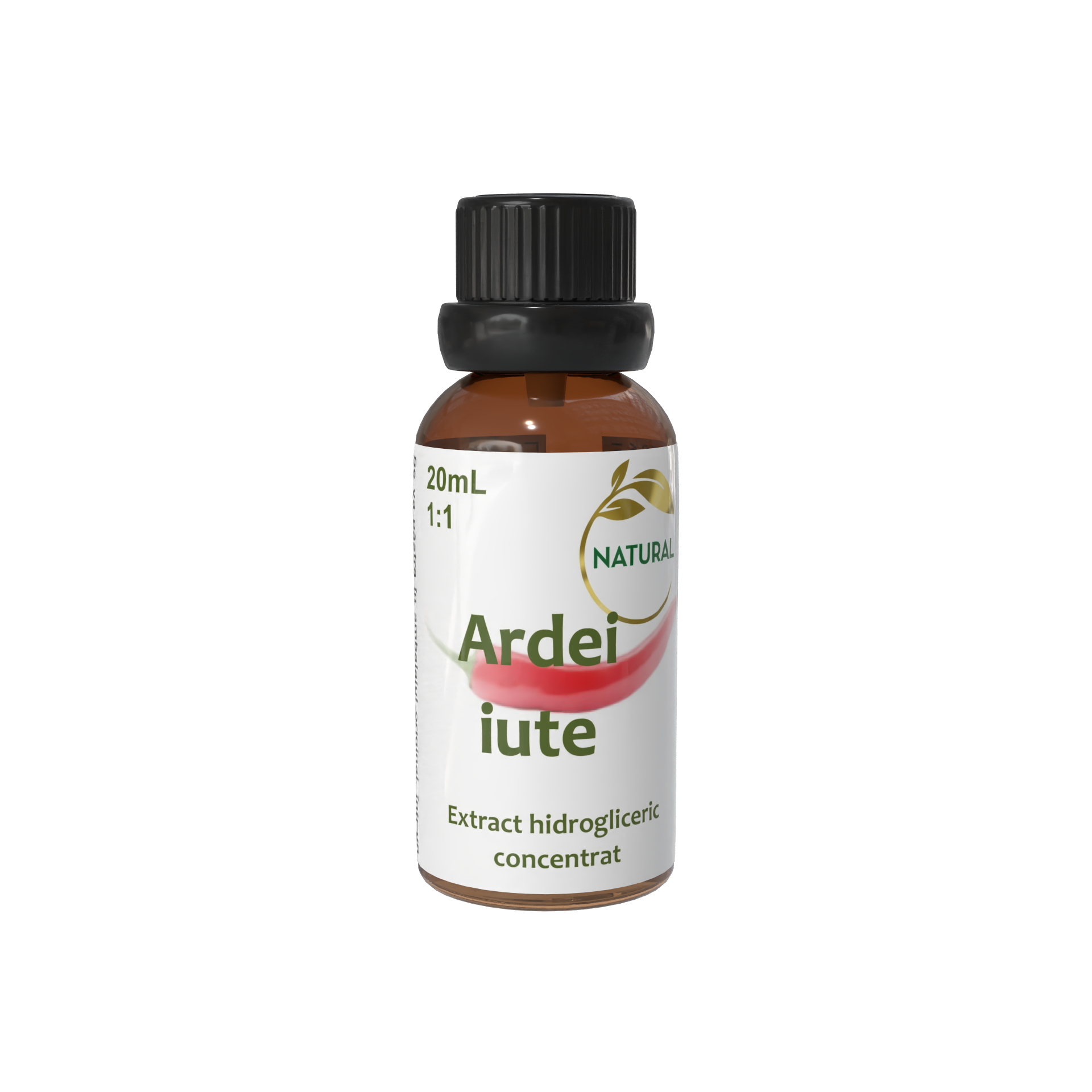 Extract concentrat din ardei iute, în glicerină,1:1, 20ml
