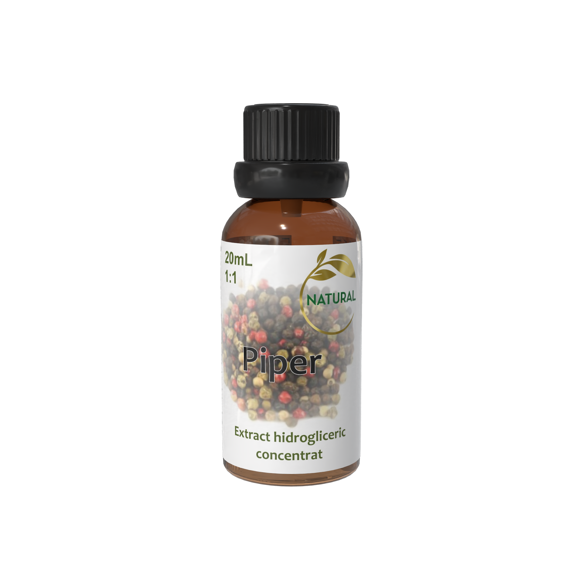 Extract concentrat din piper, în glicerină,1:1, 20ml