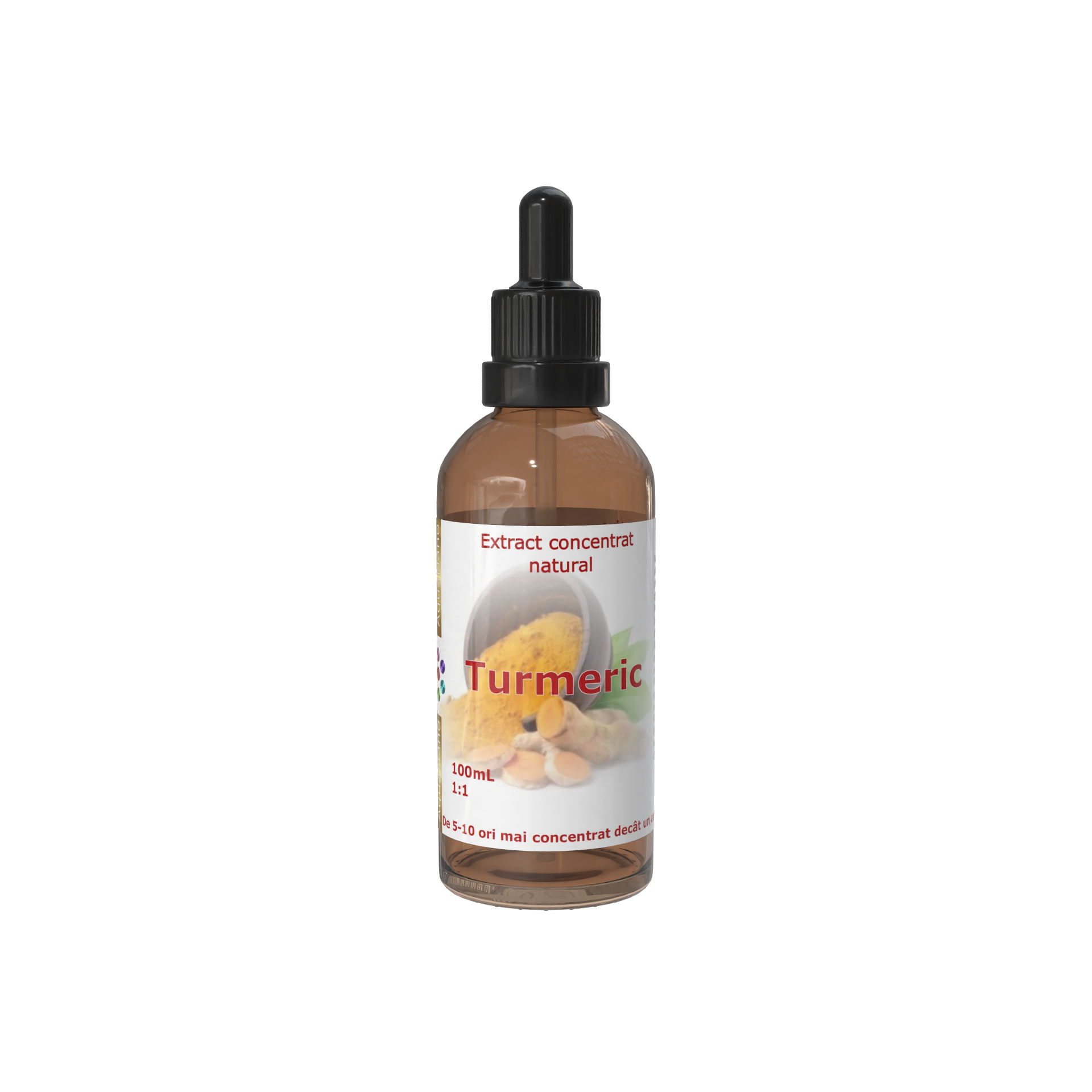 Extract concentrat de turmeric în glicerină, 1:1, 100mL