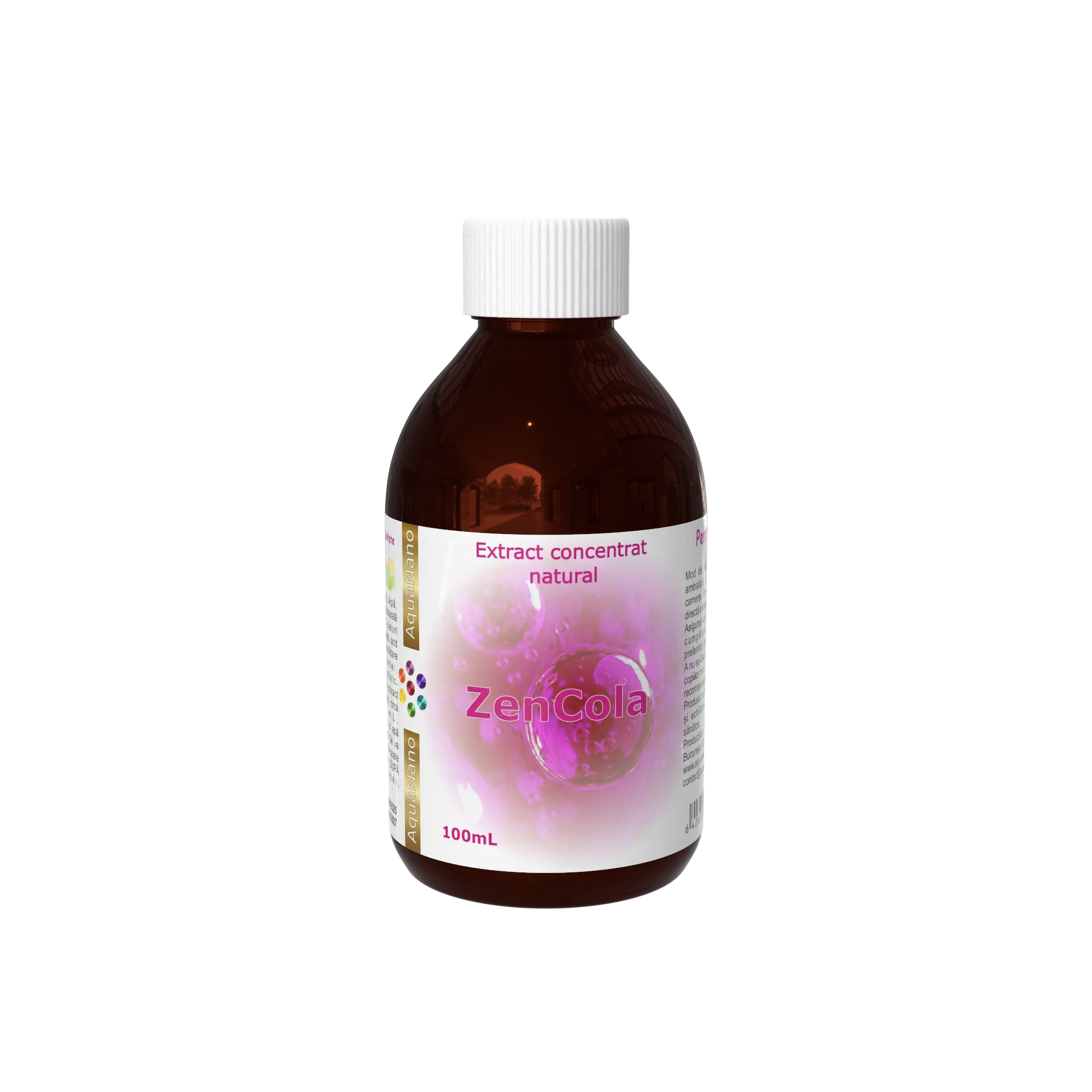 ZenCola, extract concentrat pentru băutură de tip Cola, cu extract din ceai negru, 100% natural, 20/100mL, neîndulcit
