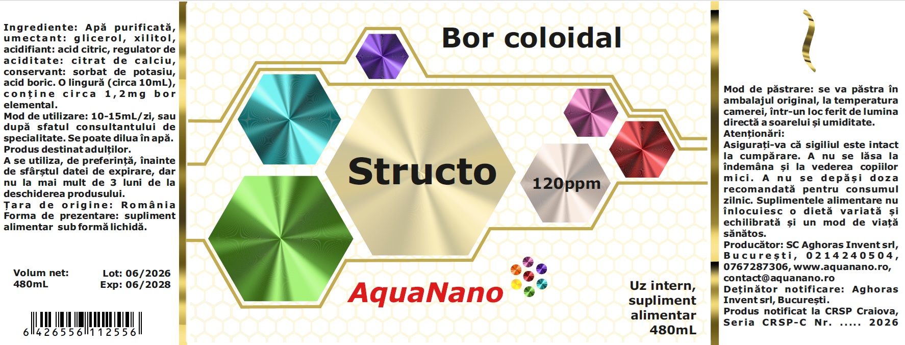 AquaNano - Structo, bor coloidal - imagine 2