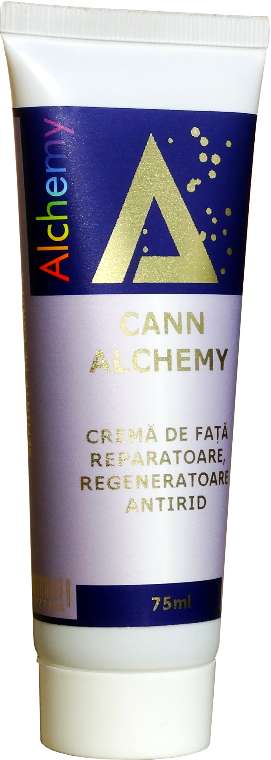 Cremă reparatoare, regeneratoare, cu aur și ulei de cânepă, Cann-Alchemy, 75ml - imagine 2