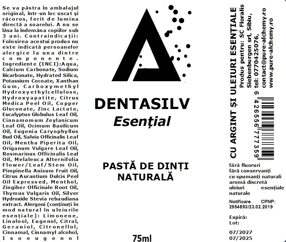 Pastă de dinți multiplu efect, DentaSilv Esențial - imagine 2