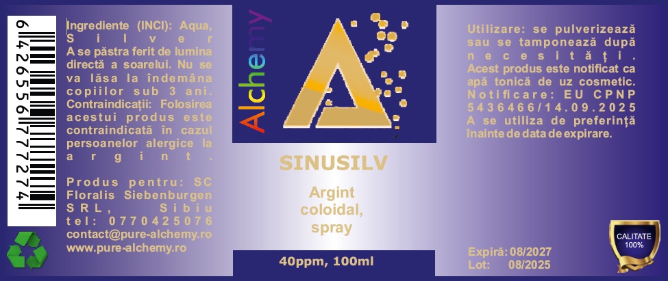 SinuSilv, atomizor cu argint coloidal, 40ppm, 100mL - imagine 2