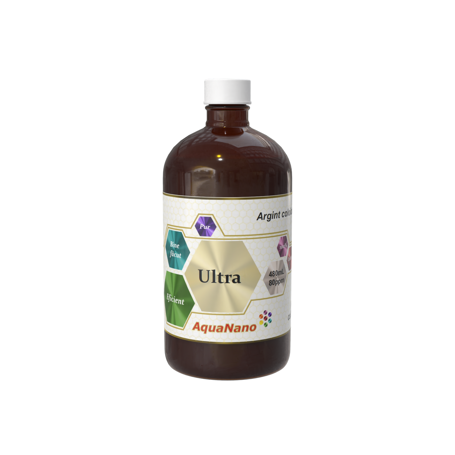 Argint coloidal Ultra, 80ppm, 5L, flacon polietilenă